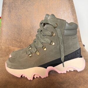 Sorel Women's Olive and Pink Athletic Shoes